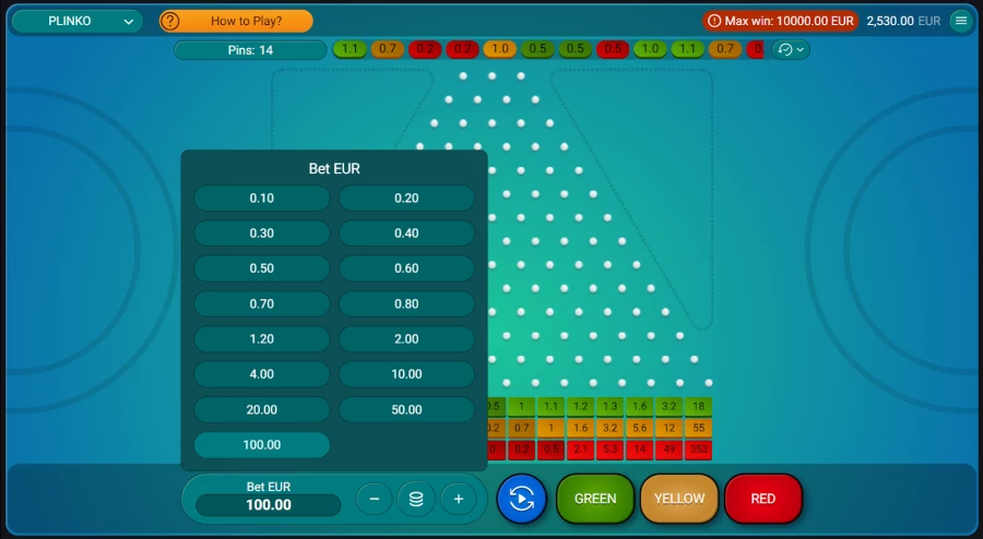 Plinko en la mecánica del juego