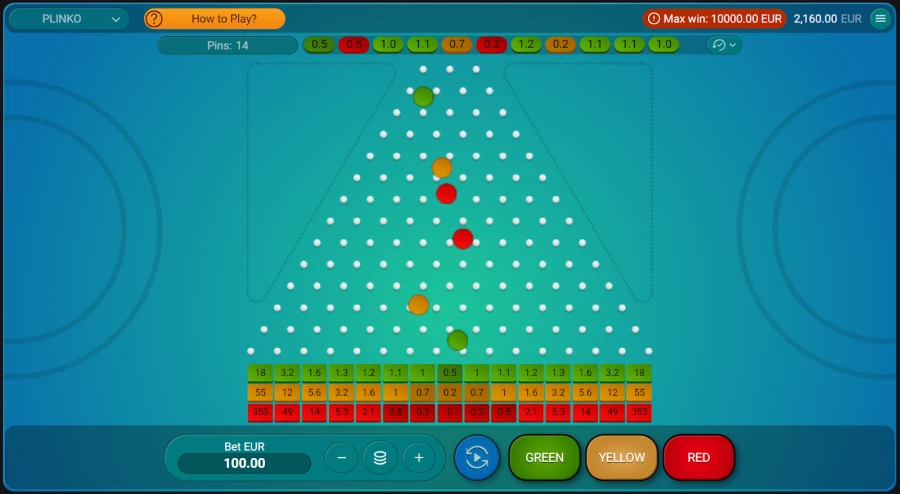 Plinko características