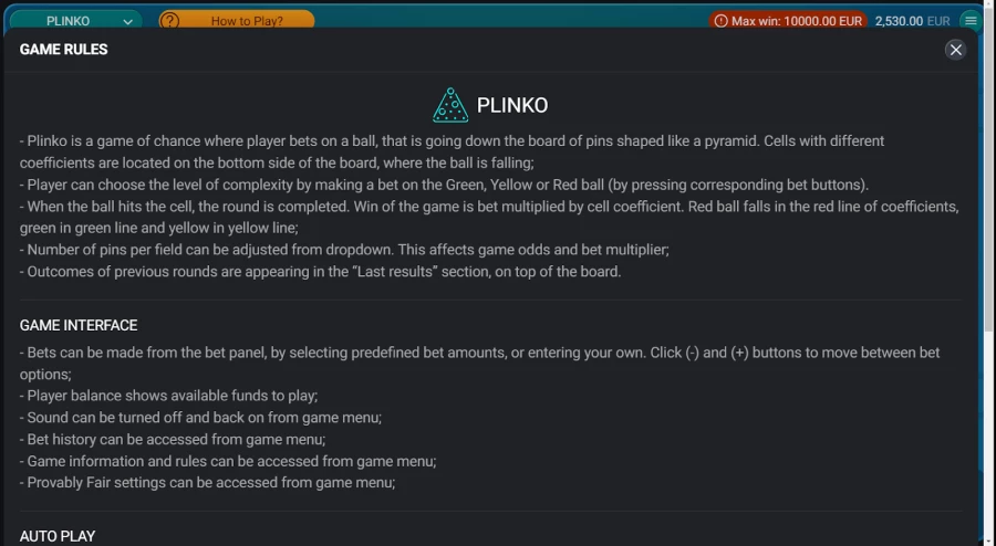 Plinko Pros y contras